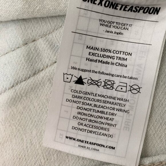 Revolve One Teaspoon Awesome Baggies Jeans Light Wash straight leg Size 25 - Picture 12 of 16